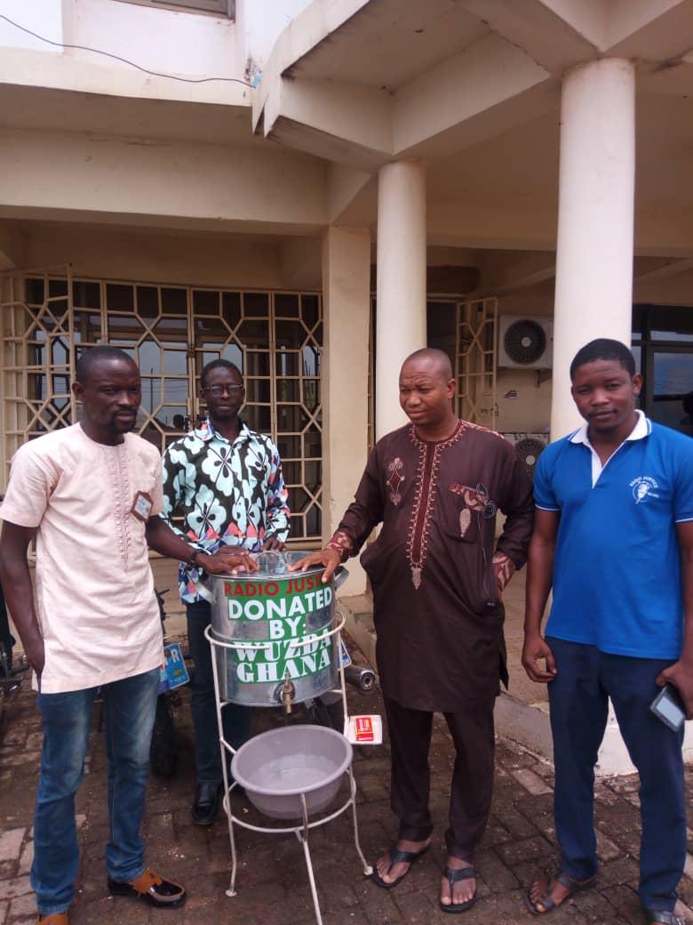 WUZDA Ghana Donates Handwashing Facilities To Radio Stations As A Contribution To Fighting&nbsp;Covid-19